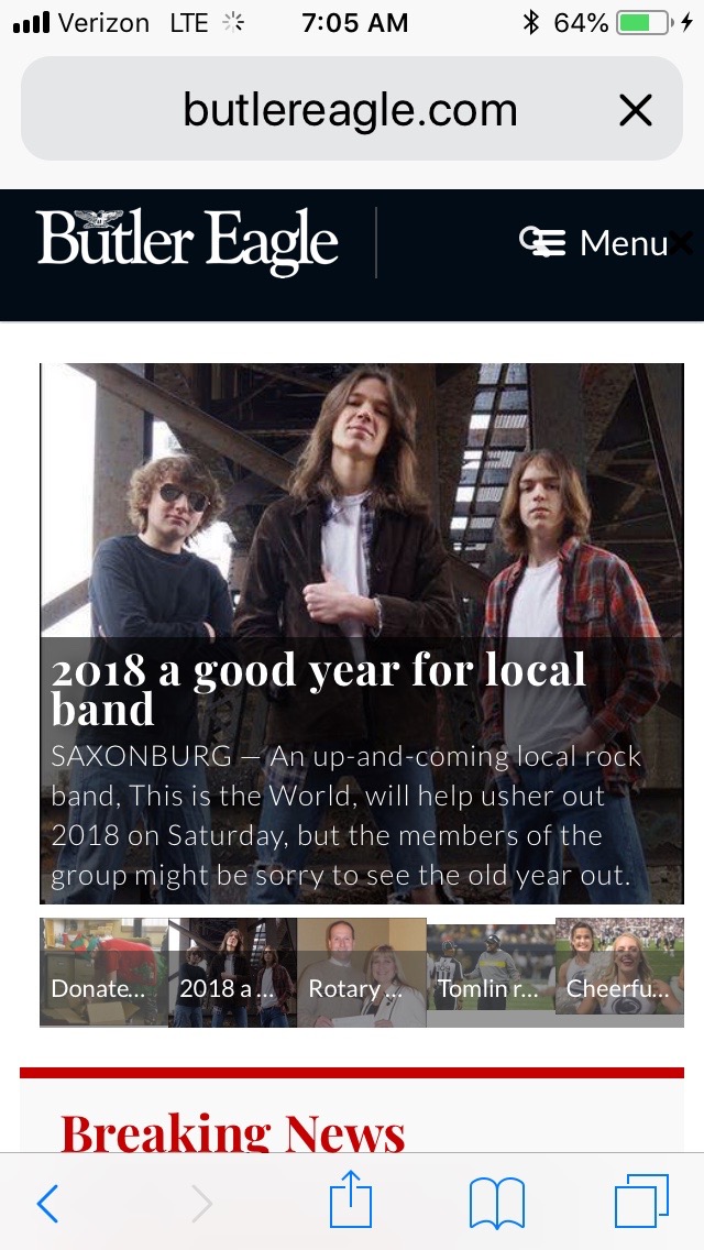 A Good Year for Local&nbsp;Band!
